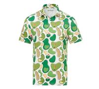 Royal & Awesome Funny Mens Dance Floors Golf Polo Shirt, Crazy Colourful Retro Patterned Golf Top for Men, Stretch Fit, Large