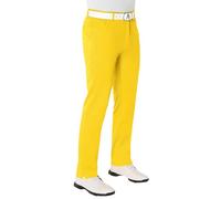 Royal & Awesome Funny Mens Golf Trousers, Yellow Bright Stretch Cotton, Golf Pants for Men, Waist 30 Leg 30