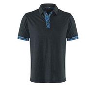 Royal & Awesome Funny Mens Navy & Tartan Golf Polo Shirt, Crazy Colourful Patterned Golf Top for Men, Stretch Fit, Medium