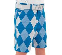 Royal & Awesome Kids Funny Bright Argyle Golf Shorts, Old Toms Patterned Boys & Girls Golf Shorts, Age 12-13