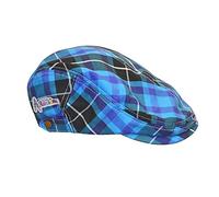Royal & Awesome Men's Golf Flat Cap, Funny Golf Hats, Blue Plaid, One Size