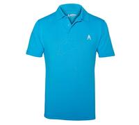 Royal & Awesome Mens Golf Polo Shirt, Blue Performance Short Sleeve, Golf Shirts for Men, Medium