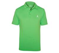 Royal & Awesome Mens Golf Polo Shirt, Green Performance Short Sleeve, Golf Shirts for Men, Small