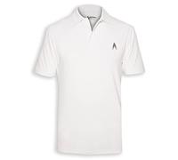 Royal & Awesome Mens Golf Polo Shirt, White Performance Short Sleeve, Golf Shirts for Men, Medium