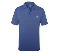 Royal & Awesome Men's Navy Blue Golf Polo Shirt, Stylish Blue Polo for Golf Enthusiasts, Large