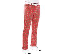 Royal & Awesome Men's Tapered Funky Golf Trousers, Pints Design, Stylish Golf Trousers for Men, 42" Waist, 34" Leg