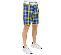 Royal & Awesome My Name'5 Doddie Men's Golf Shorts, Bold Tartan Stretch Cotton Golf Shorts for Men, Comfortable On-Course Wear, 36 Waist