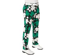 Royal & Awesome Paddy Par Golf Trousers for Men, Mens Golf Trousers, Funny Shamrock Clover St Patricks Day Design, Stretch Relaxed fit 36x34