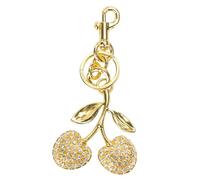 Royal Bagger Cute Cherry Keychain for Women - Purse Charm, Handbag Pendant, Wallet Key Ring Accessory 001 (Golden)