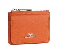 Royal Bagger Genuine Leather Women's Coin Purse - RFID Blocking Small Wallet, Casual Zipper Change Pouch for Daily Use 3200, Orange, Casual