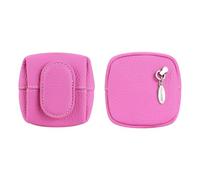 Royal Bagger Mini Lychee Pattern Coin Purse, Solid Color Buckle Key Earphone Storage Bag, Casual Change Pouch for Daily Use (Rose)