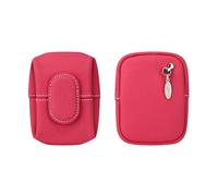 Royal Bagger RFID Mini Genuine Cow Leather Coin Purse for Women - Small Wallet Pouch for Keys, Earphones & Essentials 5603 (Watermelon Red)
