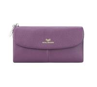 Royal Bagger Women’s RFID Blocking Long Wallet - Genuine Cow Leather Trifold Purse with Multi-Card Slots & Magnetic Closure 5063 (Purple)