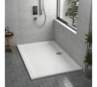 Royal Bathrooms 1400 X 800mm Rectangular Stone Shower Enclosure Tray Gloss White 30mm Slimline