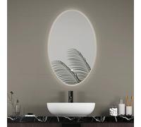 Royal Bathrooms Aspen 500 x 800mm Frameless Oval Backlit LED Illuminated Wall Mounted Bathroom Mirror - Anti-Fog