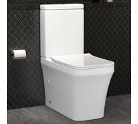 Royal Bathrooms Avenza Close Coupled Rimless Toilet And Slim Soft Close Seat Tornado Flush Pan With Cistern
