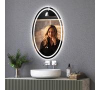 Royal Bathrooms Capri 500 X 800mm Frameless Oval Front Lighted Led Illuminated Mirror - Anti-Fog