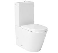 Royal Bathrooms Cesar Rimless Close Coupled Toilet Gloss White Round Pan With Soft Close Seat & Dual Flush Cistern