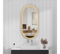 Royal Bathrooms Elite 450 X 900mm Chrome Led Illuminated Framed Capsule Bathroom Mirror - Anti-Fog