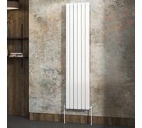 Royal Bathrooms Fluxx Double Flat Panel Vertical Designer Radiator White - 1800 X 408mm