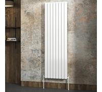 Royal Bathrooms Fluxx White Vertical Wall Mount Double Flat Panel Designer Radiators - 1800 x 544mm