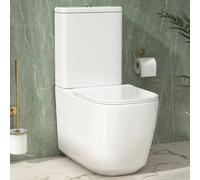 Royal Bathrooms Luton Close Coupled Rimless Toilet And Slim Soft Close Seat Tornado Flush Pan With Cistern