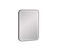 Royal Bathrooms Luxor 500 X 700mm Matt Black Framed Rectangular Mirror Within Frame Led, Touch Sensor & Demister Pad