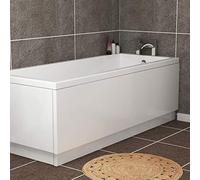 Royal Bathrooms Modern 1500mm Universal High Gloss White MDF Front Bath Panel with Adjustable Bath Panel Plinth