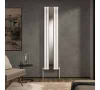 Royal Bathrooms Nexa Single Flat Panel Mirror Vertical Designer Radiator White - 1800 X 419mm