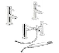 Royal Bathrooms Nuie Series 2 Bath Shower Mixer With Shower Kit & Twin Basin Tap Pack