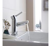 Royal Bathrooms Plan Mono Basin Mixer Tap Contemporary Design With Push Button Waste - Chrome