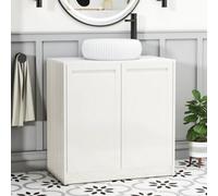 Royal Bathrooms Royal Bathroom Elmore 800mm Classic White Freestanding Countertop Bathroom Vanity Unit 2 Door With Milan Basin