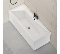 Royal Bathrooms Turin 1600mm Gloss White Mdf Straight Shower Bath Front Panel Wooden