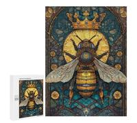 Royal Bee Stained Glass Art Puzzle 1000 Teile Schwer Puzzle Spielzeug Lernspiel Impossible Herausforderungsspielzeug Für Erwachsene Kinder 500 PCS
