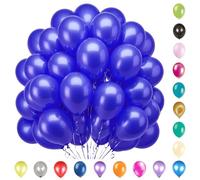 Royal Blue 10" Latex Balloons - Helium-Grade Plain Balloons for Birthday Parties, Weddings, Baby Showers, Christmas & Event Decorations - Durable & Versatile Party Supplies - 100 Pcs