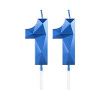 Royal Blue 11th Birthday Candles, 3D Number11 Candle for Cake, Boy Girl 11th Birthday Decorations,Sapphire Candle Topper Blue Cake Decorations for Birthday Party Wedding Anniversary Supplies