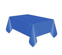 Unique Table Cover - Solid Royal Blue, Rectangular Plastic 137×274 cm - 1 Count