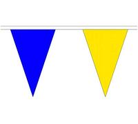 Royal Blue and Yellow Triangle Bunting - 20 Metre Bunting - Polyester - 54 Flags Per 20M Length - FlagSuperstore