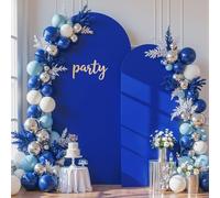 Royal Blue Arch Cover 2 Set-7.2FT, 6FT Arch Backdrop Cover Spandex Fitted Birthday Party Arch Stand Covers Stretchy Backdrop for Baby Shower Bridal Shower Wedding Ceremony Banquet Photo Background
