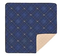 Royal Blue Background Minimalist Soft Thick Baby Play Mat for Indoor Outdoor Comfortable Infant Play Mat for Baby Toddler Infant, 50'' x 50''