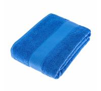 HOMESCAPES Blue Turkish Cotton Bath Sheet Super Soft Thick & Absorbent 500 GSM Towel Heavy Weight for everyday Luxury