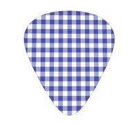 Royal Blue Checkered Lumbar,12 Pcs Guitar Pick,3 Different Thickness Plectrums for Acoustic Guitar Bass Ukulele (0.46mm 0.96mm 0.71mm)