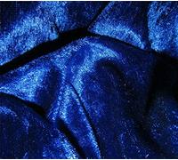 Royal Blue Crushed Velvet Fabric Craft Stretch Velour -150 cm Wide- Free UK