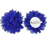 Royal Blue Girls Kids Women Chiffon Flower Hair Clip Alligator Clip Party Wedding Clips and Barrettes Hair Styling Accessories 10cm