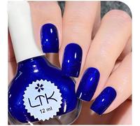 Royal Blue Holographic Quick Dry Nail Varnish - Super Sparkling & Long Lasting - No UV Required - Great for DIY Nail Art like French Manicure at Home