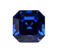 Royal Blue Lab Grown Sapphire Asscher Cut Synthetic Loose Gemstone With Agl Certificate For Investment And Luxury Jewelry