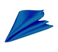 Royal Blue Men’s Satin Pocket Square - Italian Style Plain Handkerchief for Suit, Wedding, Formal Wear, Prom & Gift - Unisex Solid Colour Hanky for Grooms, Parties & Fashion Accessories - 23cm