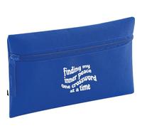 Royal Blue Pencil Case Finding My Inner Peace One Crossword at a Time | Polyester, Zipped