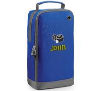 Royal Blue Personalised Lawn Bowls Shoe Bag - Bowling Design Gifts