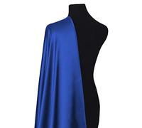 Royal Blue Plain Crepe De Chine Dress Fabric Silky Polyester Fabric for Dressmaking, Blouses, Decoration, Craft Bridal Material |44/45" | 112cm Wide | Sold by The Metre